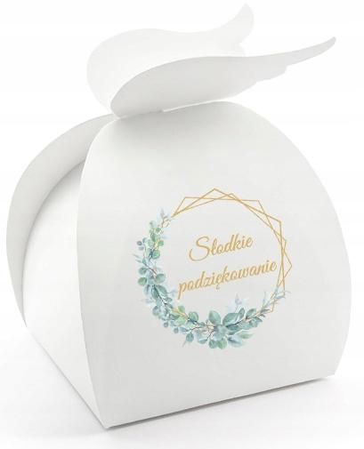 Sweet Boxes Thank You For Guests Eucalyptus Communion Wedding 10 Pcs