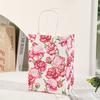5pcs Flower Pattern Gift Bag Pink Carnation Happy Mother's Day Gift Handbag and Rose Foil Balloon Party Supplies