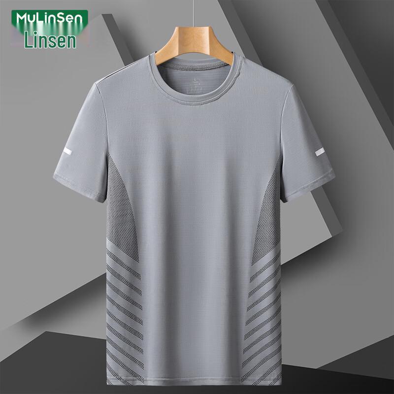 

MULINSEN Men s Ice Silk Quick-Dry Sports T-Shirt 4XL