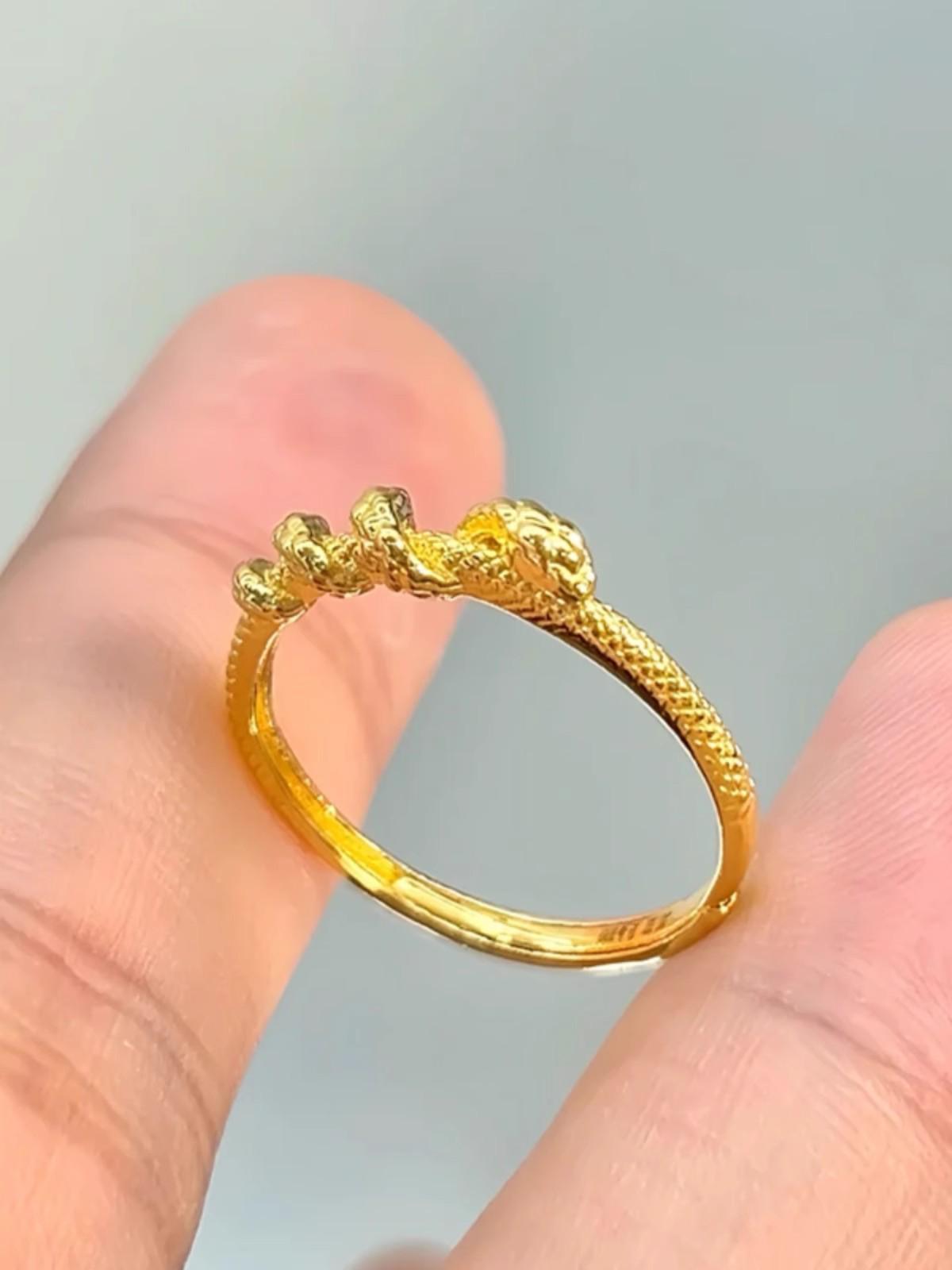 Elegant Adjustable Snake Coiled Ring - Zodiac Year of the Snake Women s Fashion, Xiaohongshu Style