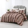 Simple Stripes Duvet Cover Twin Full King Modern Geometric Striped Comforter Cover 2/3pcs Microfiber Reversible Boho Bedding Set