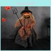 Halloween Pumpkin Ghost Decor Figurine With Plush And Plastic Material For Party Table Centerpiece