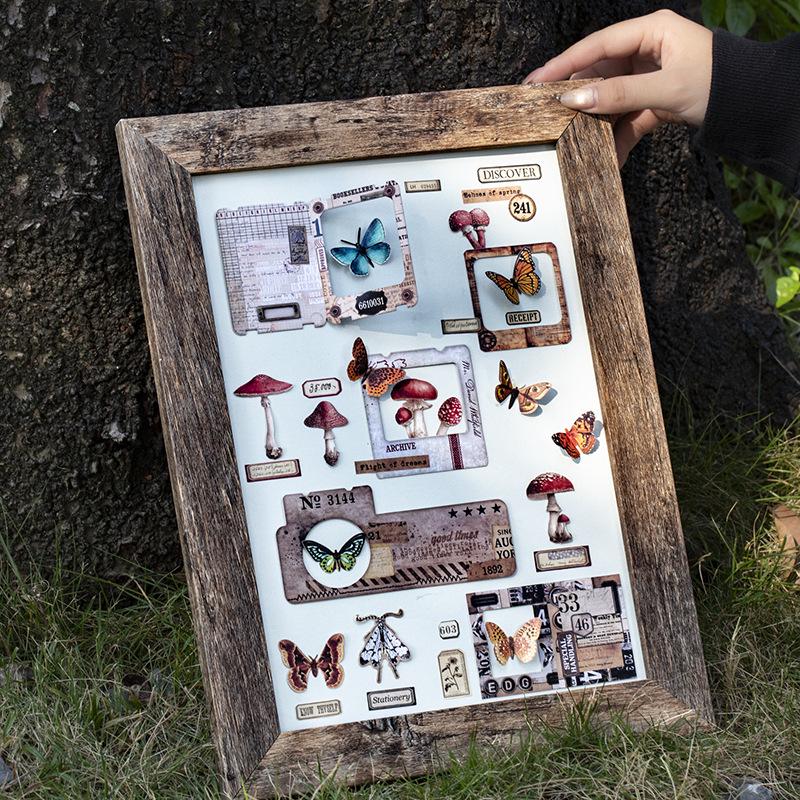 Retro Border Journaling Collage Pack: A Beautiful Daytime Specimen Box with 4 Photo Frame Styles