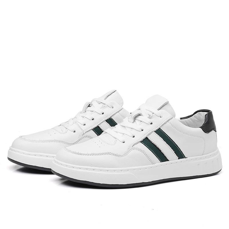 2025 autumn new men's board shoes men's trendy shoes first layer cowhide shoes versatile men's little white shoes men's genuine leather