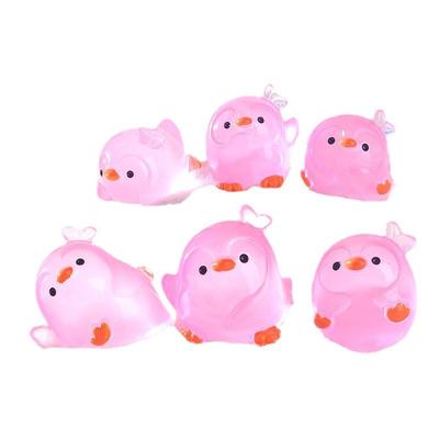 Creativo Luminoso Cartone Animato Carino Piccolo Pinguino Fai da Te Materiali Fatti a Mano Auto Decorazioni Tridimensionali Micro-paesaggio Accessori in Resina