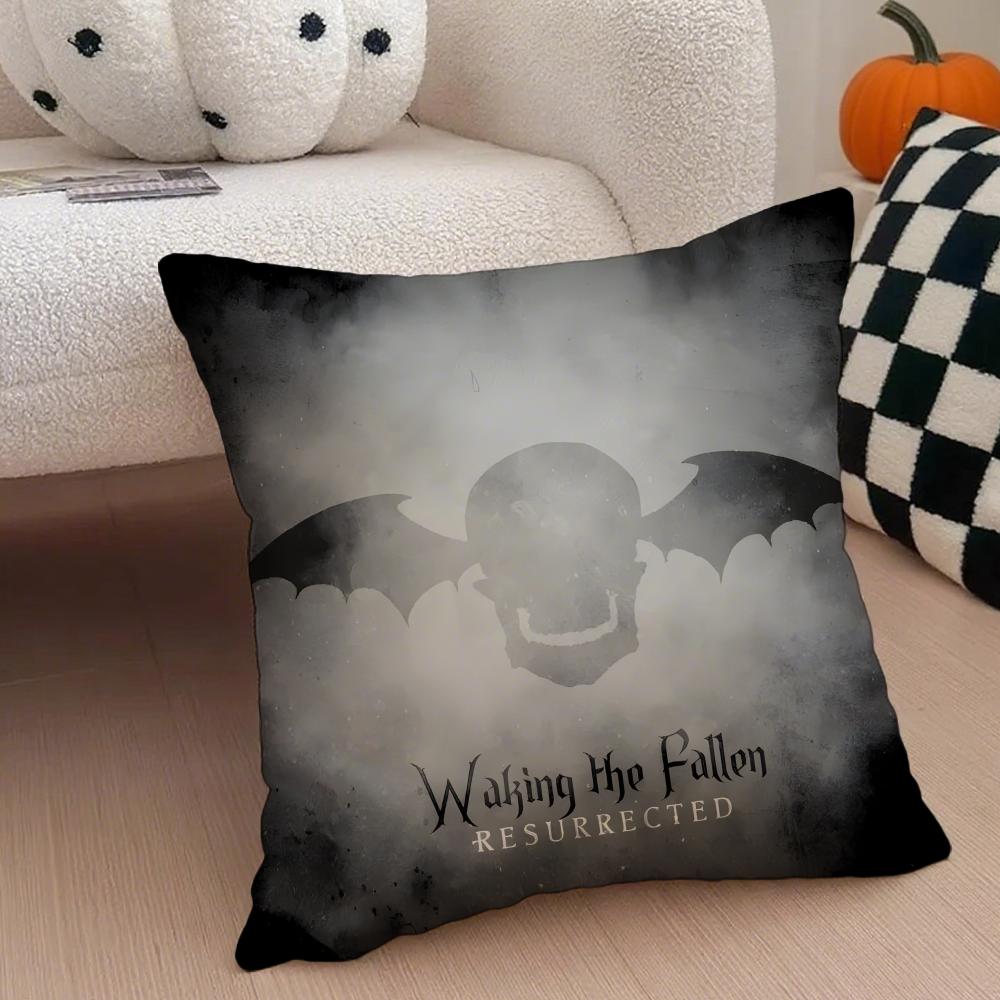 Metal American Band AAvenged Sevenfold Cushion Cover Throw Pillow Cover Hidden Button Durable Polyester Chair Cushion