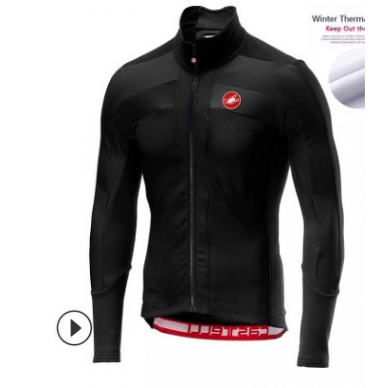 Fleece Thermal Cycling Jersey Winter Road Mountain Biking Unisex Warm Long Sleeve Bike Top