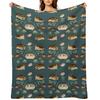 Rain Frog Pattern Throw Blanket Vintage Comforter For Baby Fashion Sofas Blankets