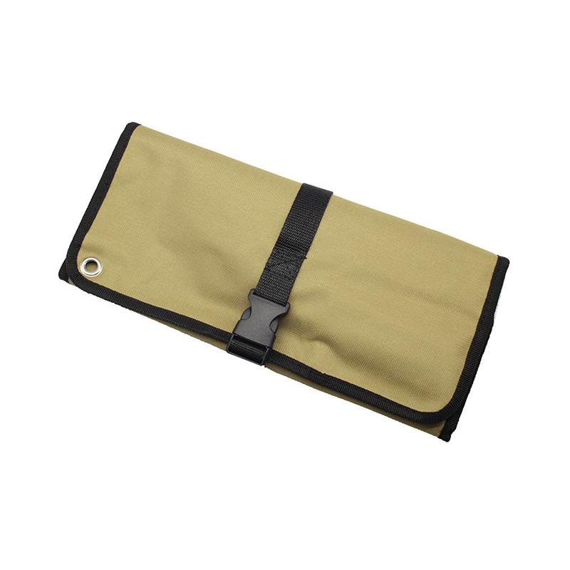 Portable Tool Roll Bag, Heavy Duty Oxford Canvas Multi-Pocket Storage Pouch Organizer for Motorcycle, Mechanic, Electrician, Roll Up Wrench Case