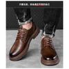 Men S Retro Casual Work Lace Up Leather Shoes For Men