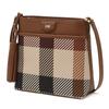 Brown Check Leather Crossbag Dcba6e683w2
