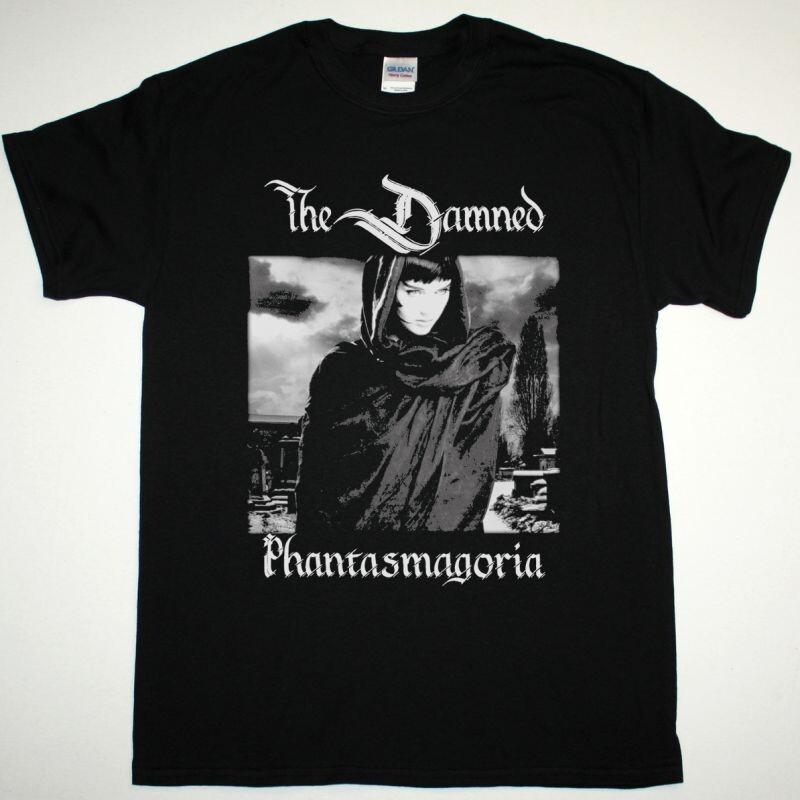 Vtg THE DAMNED Band PHANTASMAGORIA Cotton Black All Size Unisex Shirt TU318 XL