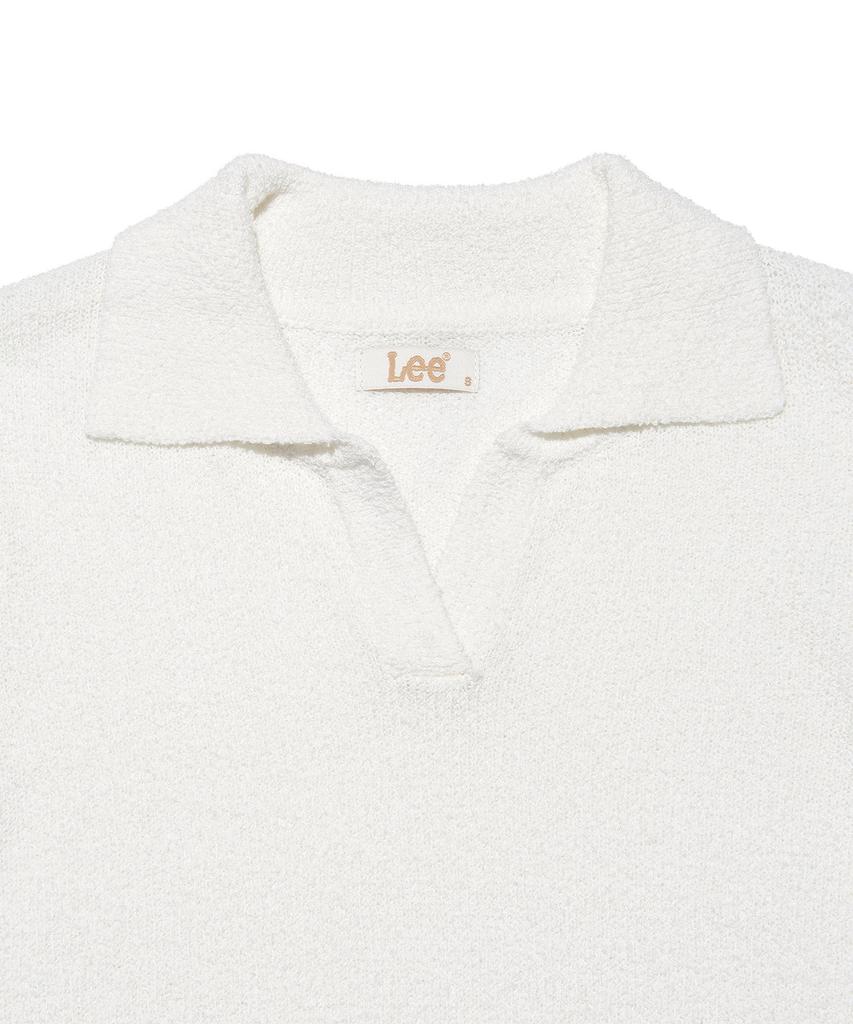 LEE Women'S Open Collar Knit Ivory
