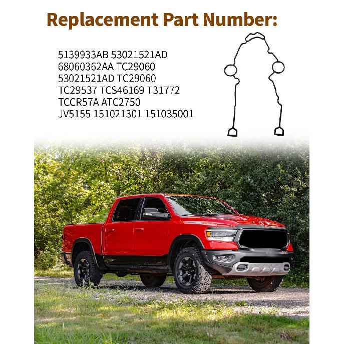 TCS46169 Engine Timing Cover Gasket and Crankshaft Oil Seal Set Fit for RAM 1500 2500 3500 Fit for Jeep Grand Cherokee Fit for Dodge Durango