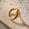 18k Gold Minimalist Cold Style Polished Ring Band
