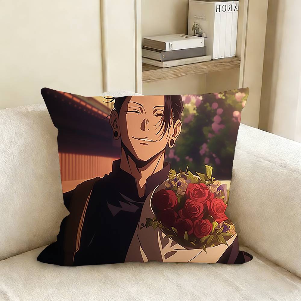 Anime GGeto SSuguru Pillow Case Living Room Sofa Cushion Cover Suitable For Home Bedroom Room Decoration