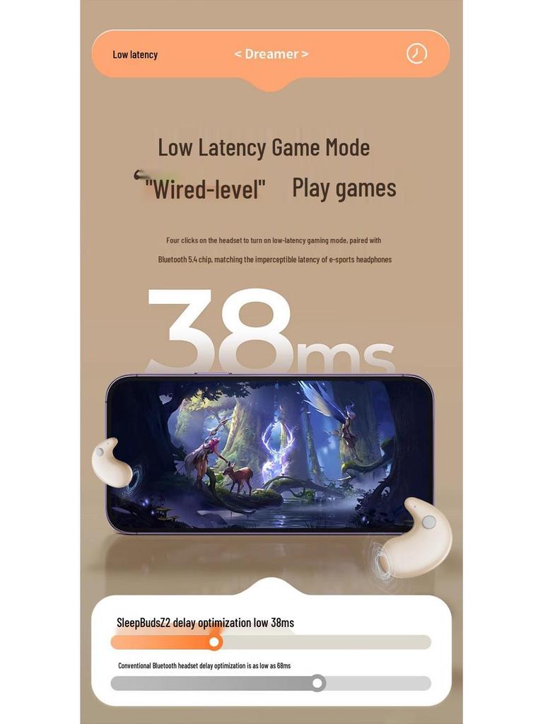 2025 Ultra-Thin Bluetooth Sleep Headphones: Long Battery Life, High Sound Quality, Noise Cancelling, Wireless In-Ear Design.