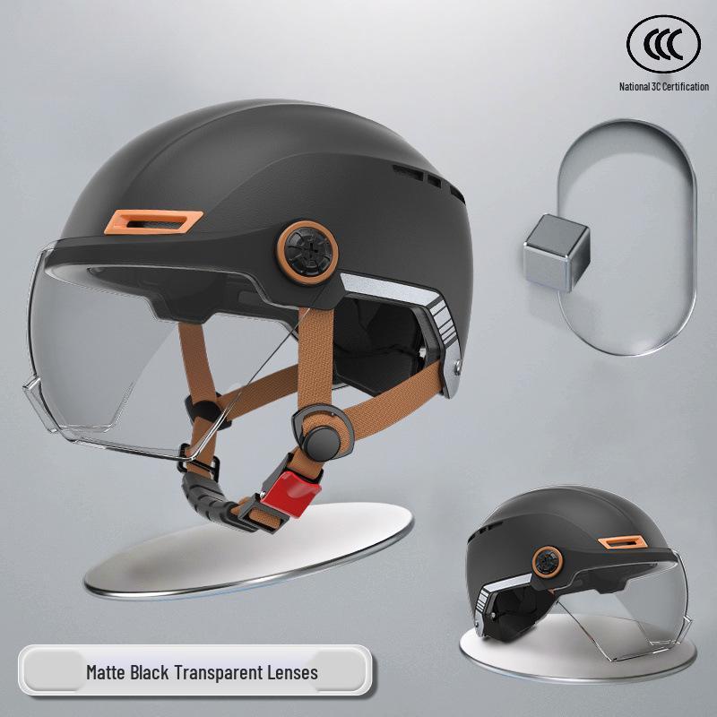 Certified Unisex Electric Motorcycle Half Helmet - Summer Sun Protection & All-Season Safety