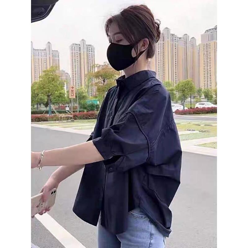 Women Loose Solid Half Sleeve Casual Blouse Shirt For Daily Commute