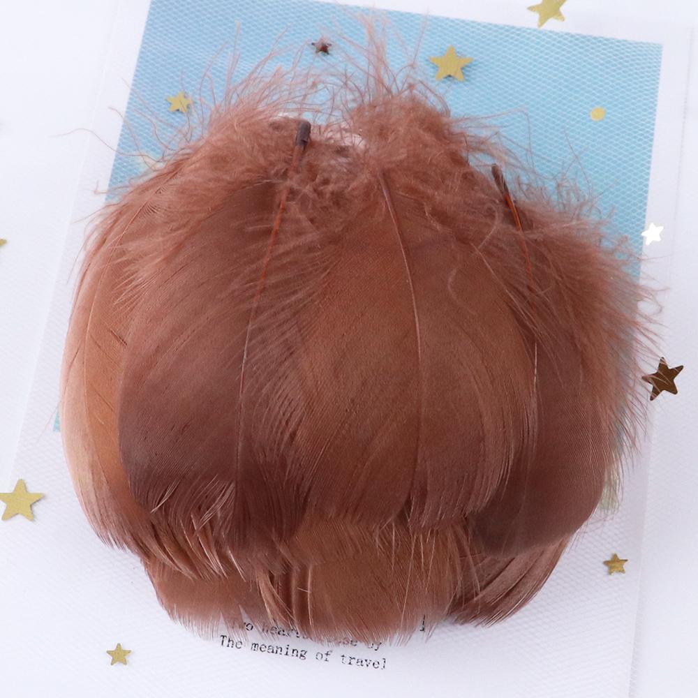 Natural Goose Feathers 4-8Cm Small Floating Leather Pink Swan Feather Plume For Craft Wedding Jewelry Decoration Plumes 100Pcs