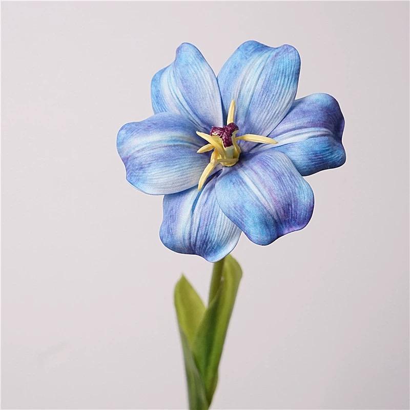 3 szt. Różowe Tulipany Sztuczne Kwiaty Dekoracja Pu Białe Sztuczne Brownie Tulips Sztuczna Kompozycja Kwiatowa na Ślub Dom