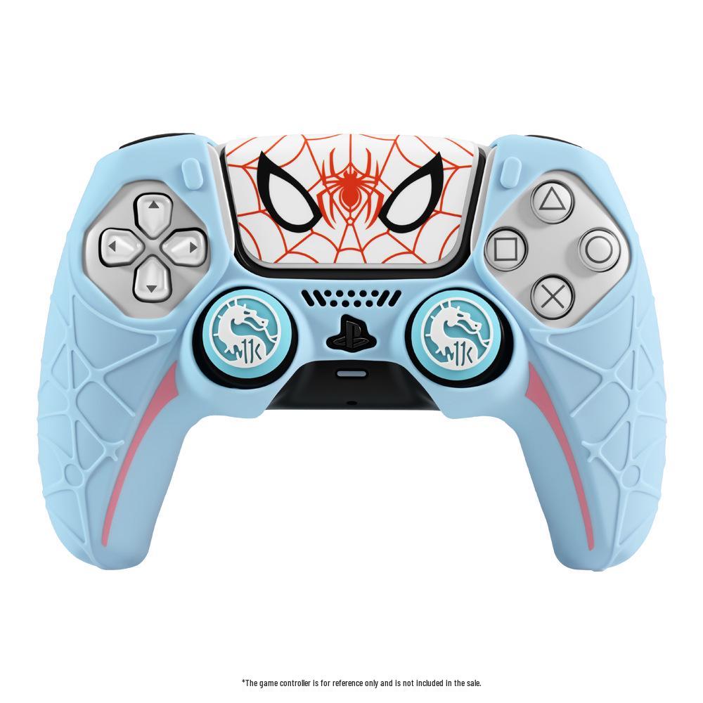 PS5 Spider Embossed Silicone Game Controller Cover - Anti-slip, Solid Color Protective Sleeve