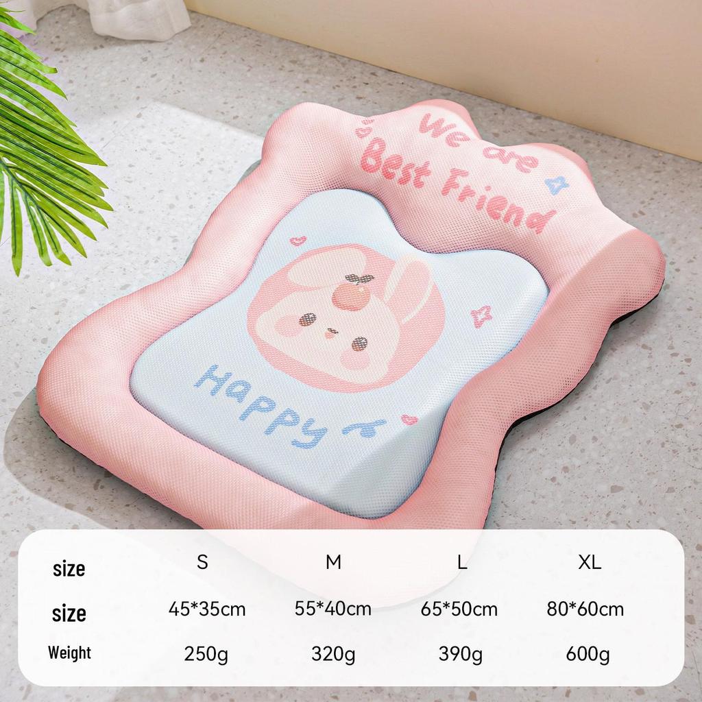 L-shaped Cooling Quilted Dog and Cat Mat with Backrest for All Seasons