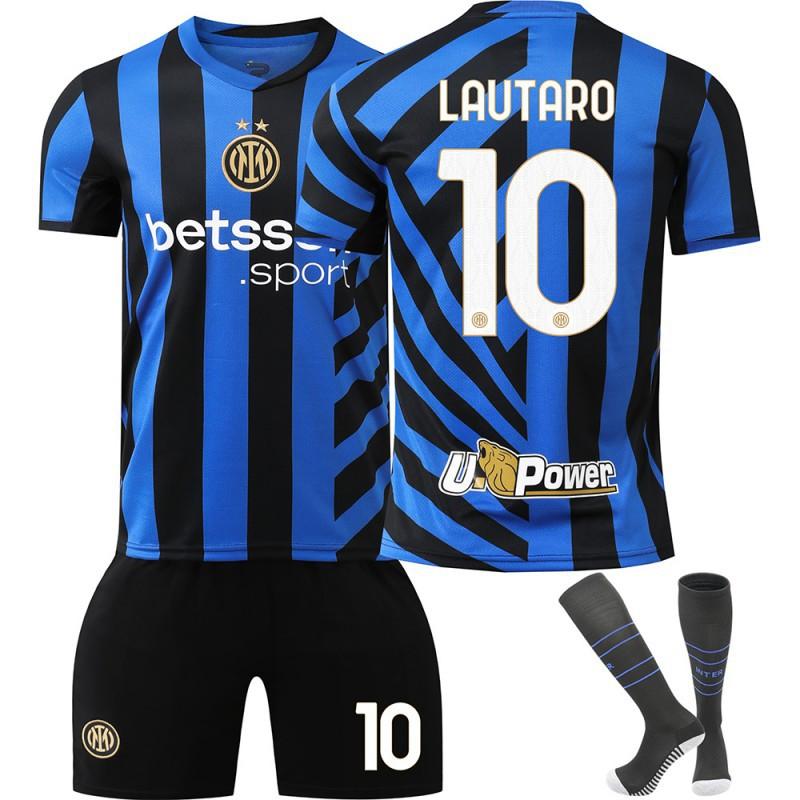 2425 Inter Mailand Heimfußballtrikot Nr. 10 Lautaro 9 Thuram 23 Barrera Kinder Trikot Herren Damen Set