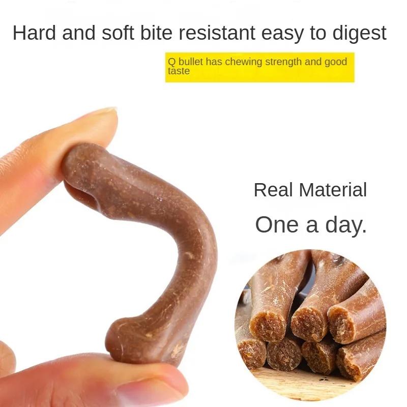 Dog Bone Molar Stick Pet Snack Puppy Leather Cowhide Teeth Clean Stick Oral Hygiene Toy Snack Food Treats Chews for Puppy Adult