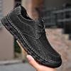 Fashion Handmade Soft Casual Leather Shoes Moccasins New Arrival Man Driving Shoes Retro Style Oxford Shoes Non-Slip Men Hiking Footwear