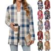 Women's Christmas Printed Lightweight Cardigan Long Sleeved Casual Loose Thin Fit With Pockets Cardigan Jacket