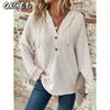 Women's Fashion Casual Solid Color Print Long Sleeve Hooded Hoodies & Sweatshirts