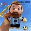 World Cup Argentina Lionel Messi #10 Plush Doll – Commemorative Star Soccer Gift & Stress-Relief Pendant Charm