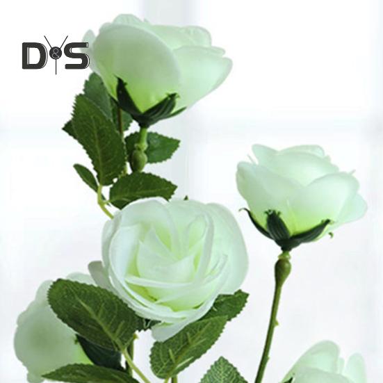 Artificial Potted Plant Ornamental Charming Plastic Simulation Rose Flower