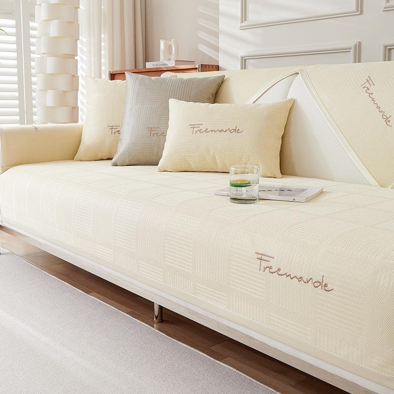 

Sofa Cushion, Wind-Cool Sofa Cushion, Simple And Modern Mat In Summer, Seat Cushion, Ice Silk Non-Slip And Breathable Backrest Towel 70*70cm