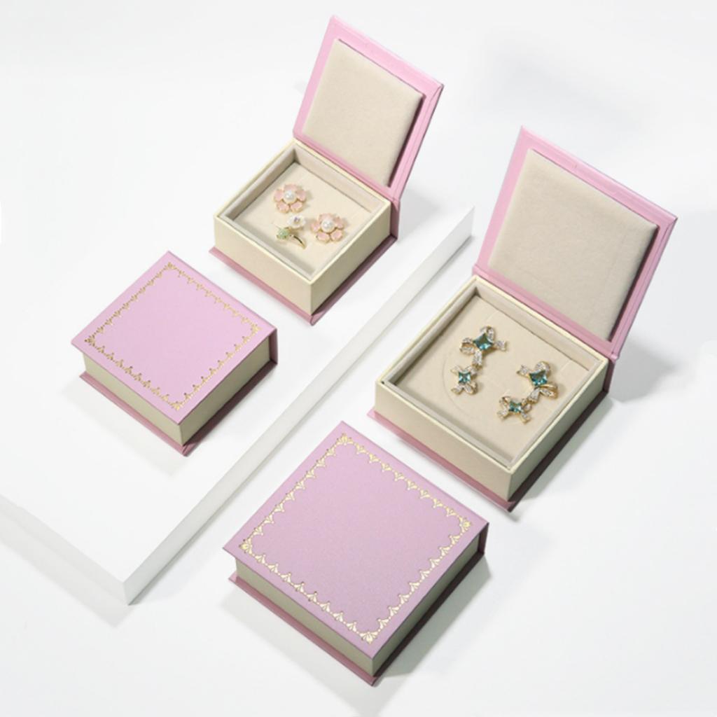 Flip Cover Jewelry Box Jewelry Holder With Sponge Book Shaped Jewelry Box Flip Closure Necklace Storage Case For Gift