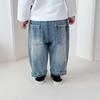 2026 Spring/Autumn Unisex Baby Toddler Embroidered Cartoon Soft Denim Jeans