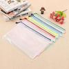 PVC Thickened Mesh Zipper File Bag with Printed Logo