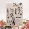 Listová větev Transparentní silikonová čirá razítka pro těsnění DIY scrapbooking fotoalbum Dekor Umění zahradní rostlina