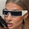 Trendy Y2k Sunglasses Small Frame Punk Glasses Hip-hop Girl Personalized One-piece Stylish 9094