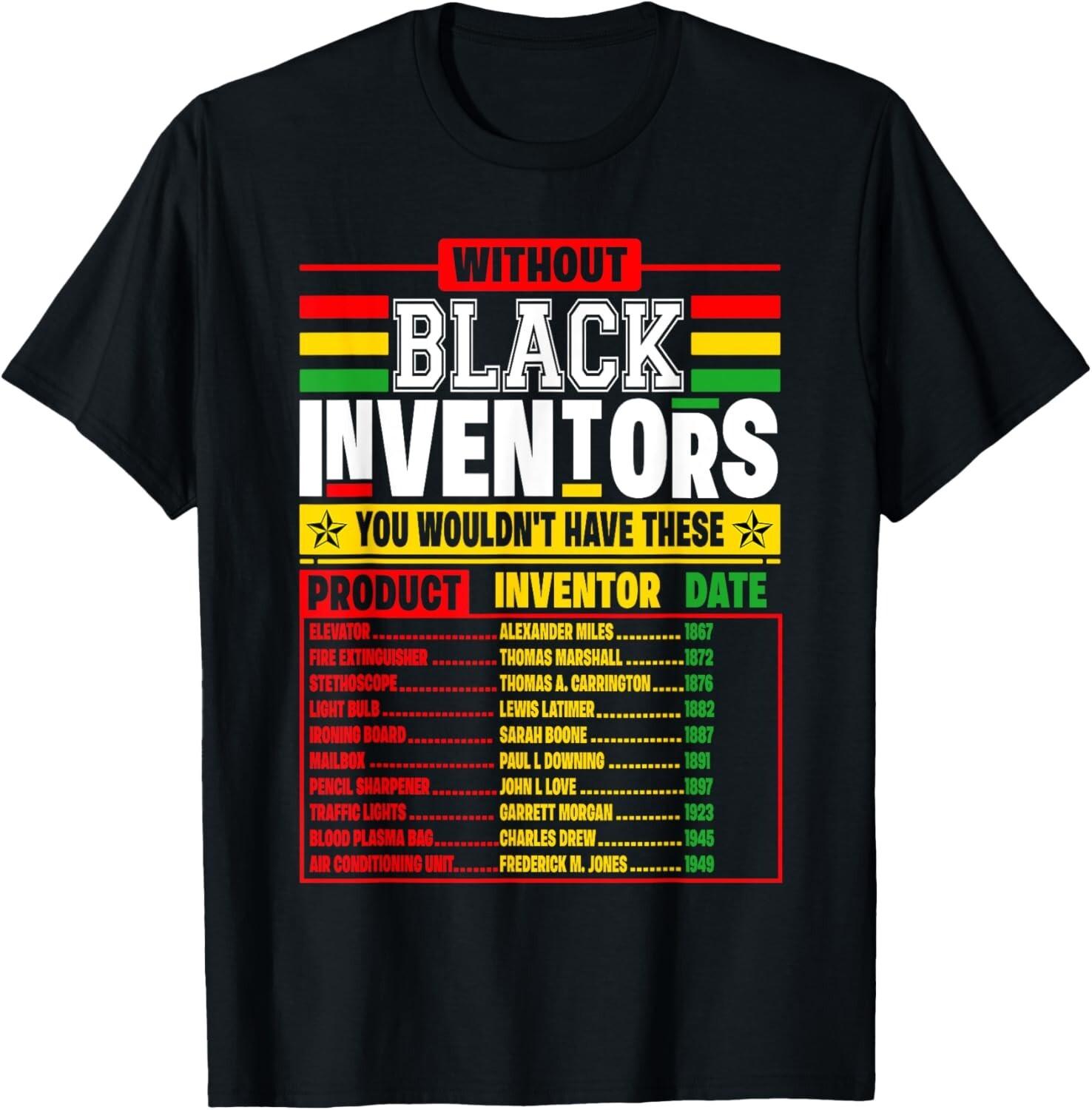 Celebrating Black History Culture Excellence Inventors T-Shirt Mens Womens Tees Top unisex T-Shirt Mens Womens Tees Top S