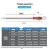 Extended Hex Screwdriver Set: Extra Long, Hardened, Flat Head 2.5-6mm, 6-Point