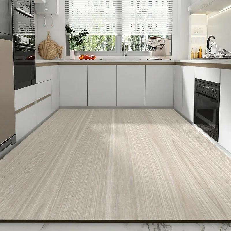 Kitchen Carpet Home Decoration Marble Pattern Floor Mat Large Area Non-slip Rug Oil-proof and Waterproof
