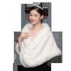 Korean Wedding Fur Shawl: Autumn/Winter Bridal Cape, Fashionable and Warm In White or Red
