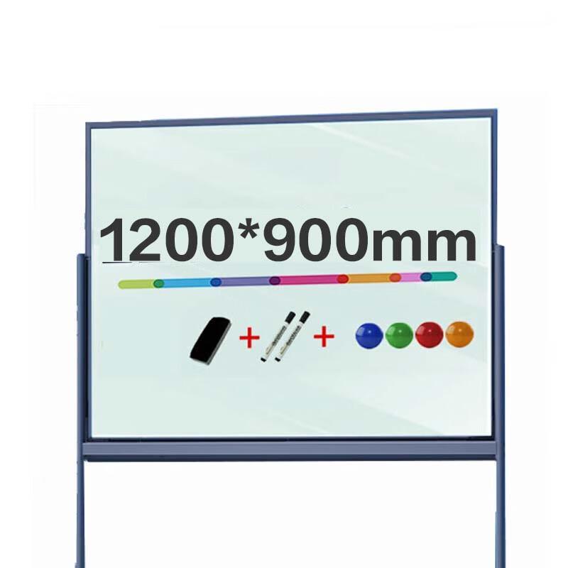 Deli Magnetic Glass Whiteboard with H-Frame Stand