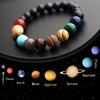 Verstellbares Planetenarmband – Sonnensystem Perlen Schmuck mit Astronomie Anhänger, Unisex Himmlisches Geschenk für Weltraumliebhaber