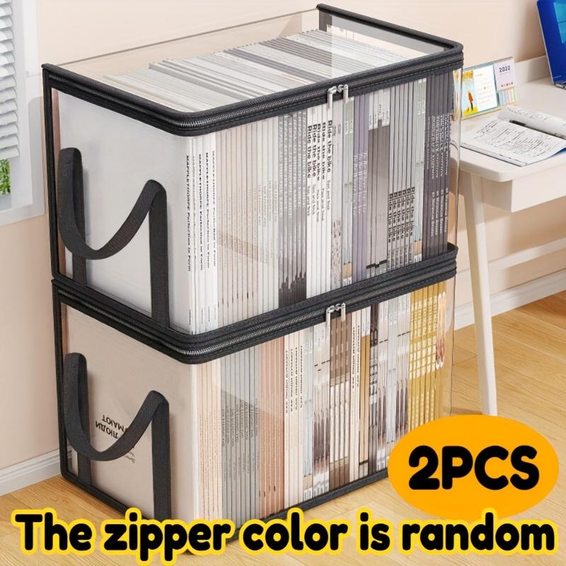 

Large Storage Box, 180° Flip Lid. For Books, Clothes, Office & Travel. Heavy-Duty, Space-Saving. Get Organized! чорний