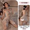 Yiyue sexy lingerie sexy bunny lace seduction onesie open gear uniform no-take pajamas set 1011