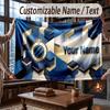 Custom Name Flannel Throw Blanket Club Brugge FC Pattern Warm Home Decoration