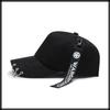 Cap Logo Charm Ring Hat Sports Running Outdoor Men Women CA579 [White Fang] (Black)